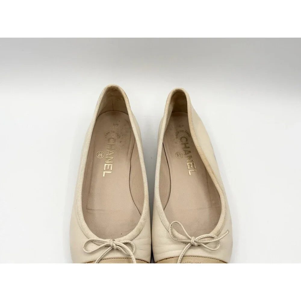 CHANEL white beige